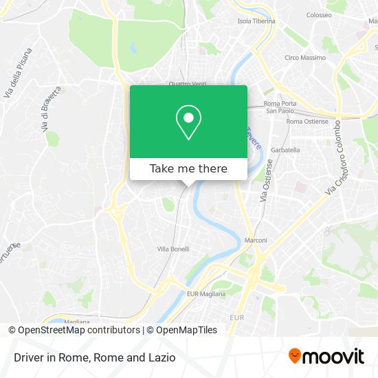 Driver in Rome map