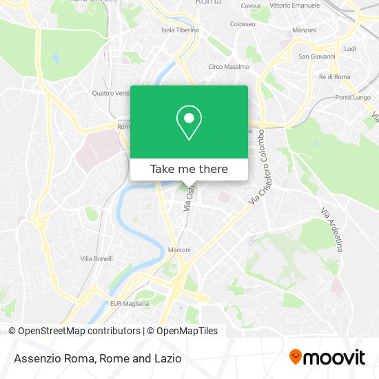 Assenzio Roma map