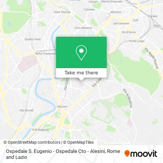 Ospedale S. Eugenio - Ospedale Cto - Alesini map