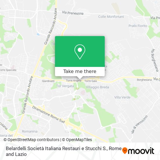 Belardelli Società Italiana Restauri e Stucchi S. map