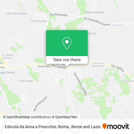 Edicola da Anna a Finocchio, Roma. map