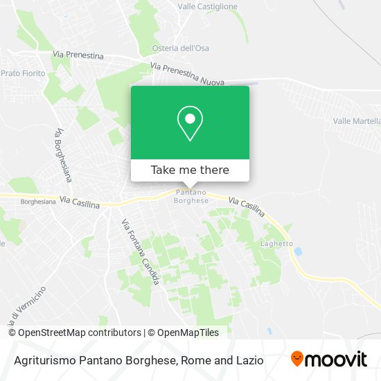 Agriturismo Pantano Borghese map