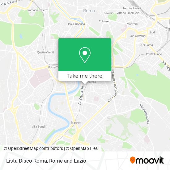 Lista Disco Roma map
