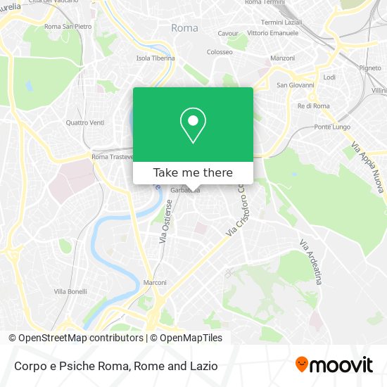 Corpo e Psiche Roma map