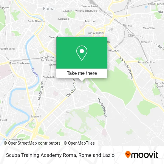 Scuba Training Academy Rome map