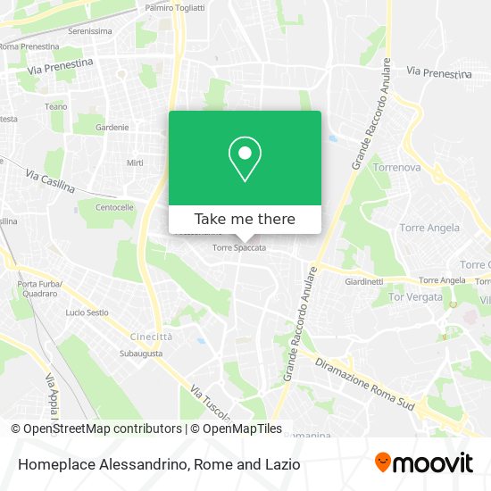 Homeplace Alessandrino map