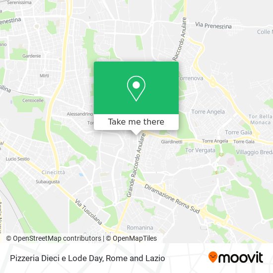 Pizzeria Dieci e Lode Day map