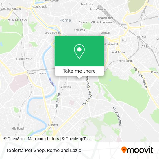 Toeletta Pet Shop map