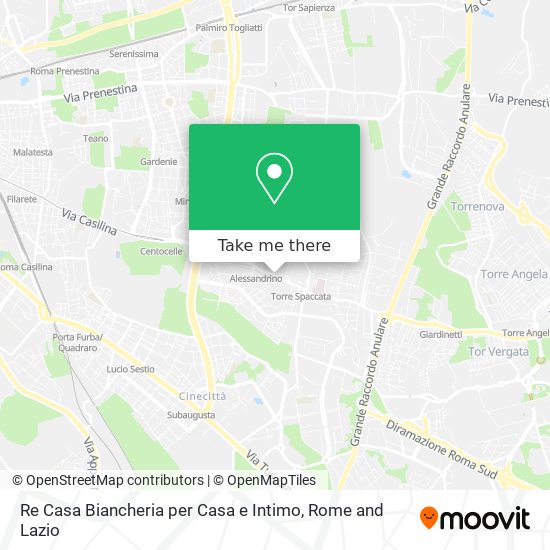 Re Casa Biancheria per Casa e Intimo map