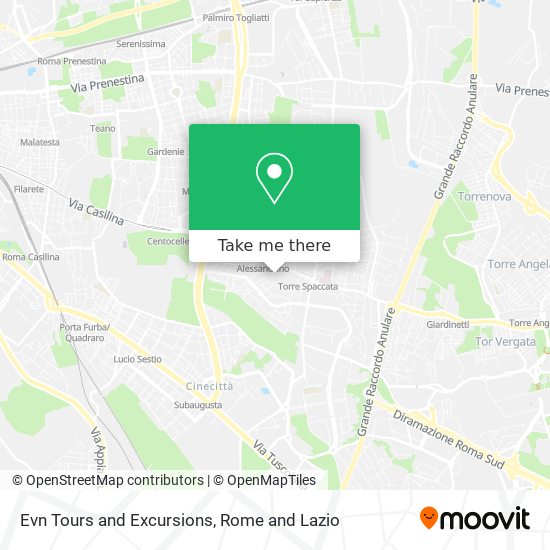 Evn Tours and Excursions map
