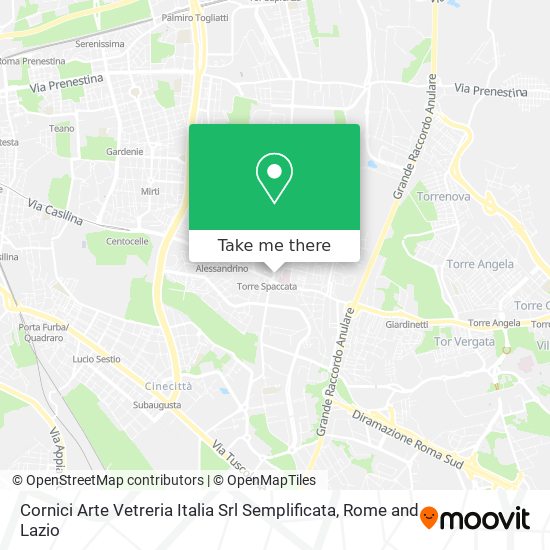 Cornici Arte Vetreria Italia Srl Semplificata map