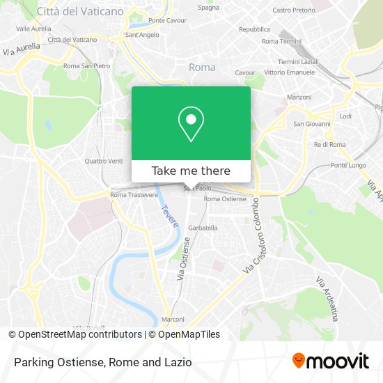 Parking Ostiense map