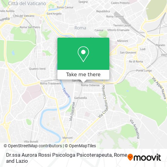 Dr.ssa Aurora Rossi Psicologa Psicoterapeuta map