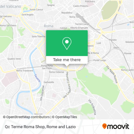 Qc Terme Roma Shop map