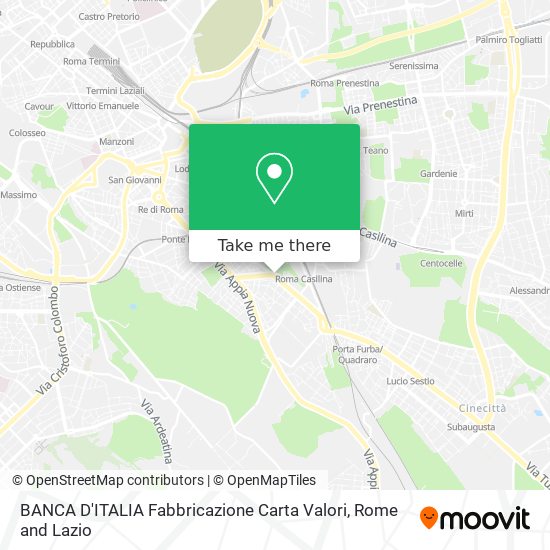 BANCA D'ITALIA Fabbricazione Carta Valori map