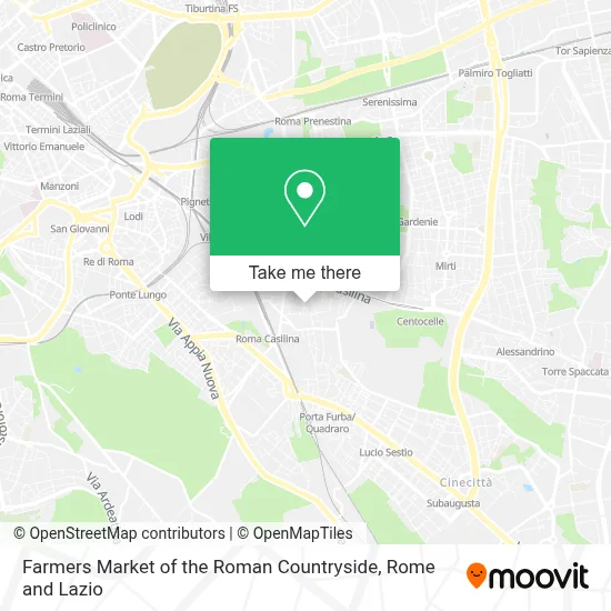 Farmers Market of the Roman Countryside map