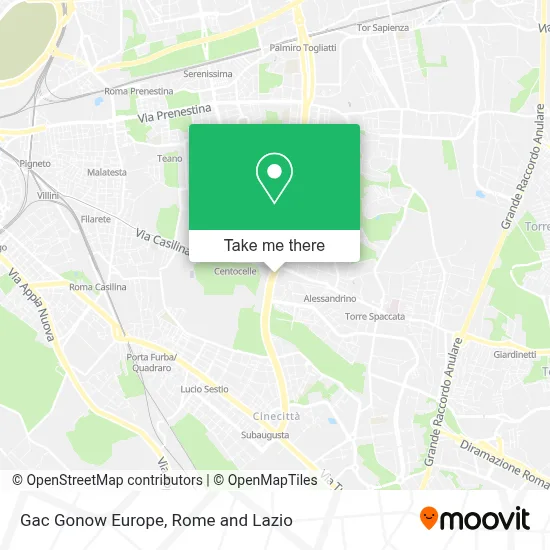 Gac Gonow Europe map