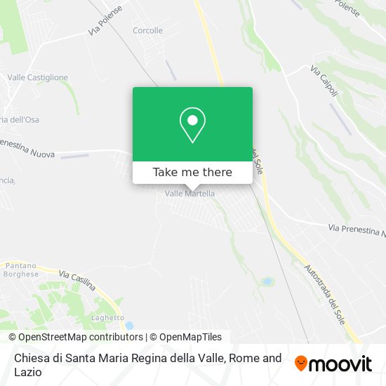 Chiesa di Santa Maria Regina della Valle map