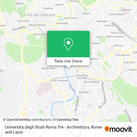 Università degli Studi Roma Tre - Architettura map