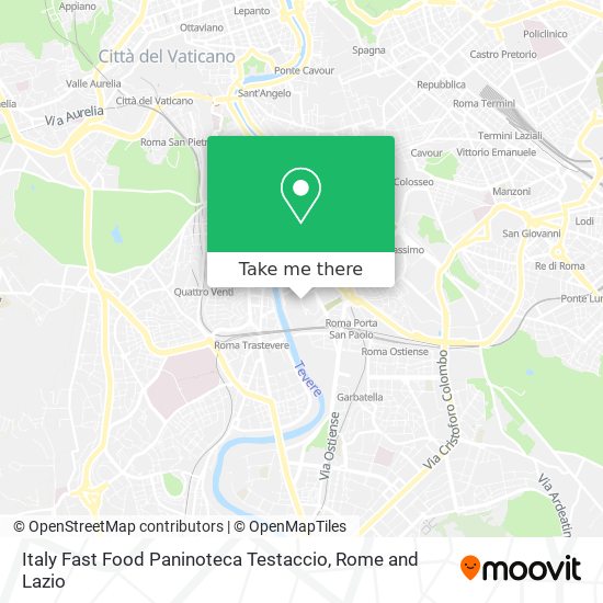 Italy Fast Food Paninoteca Testaccio map