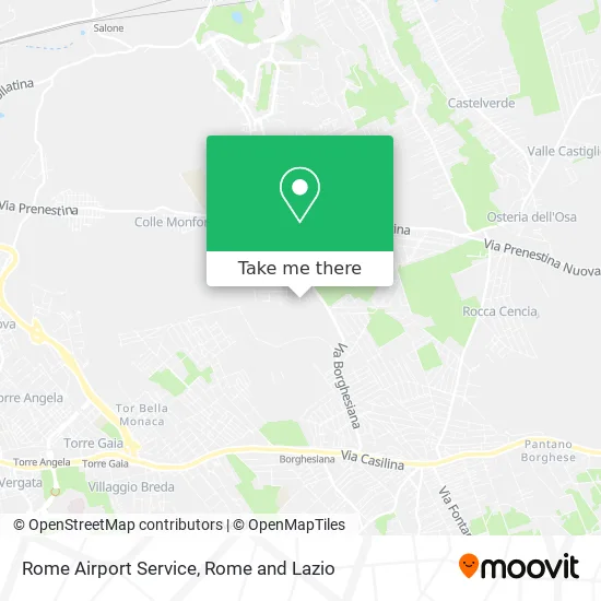 Rome Airport Service map