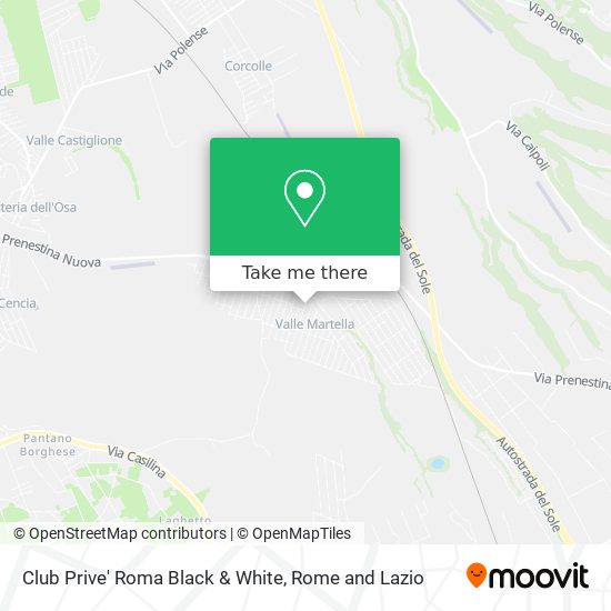 Club Prive' Roma Black & White map