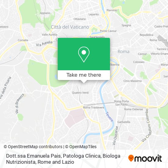Dott.ssa Emanuela Pais, Patologa Clinica, Biologa Nutrizionista map