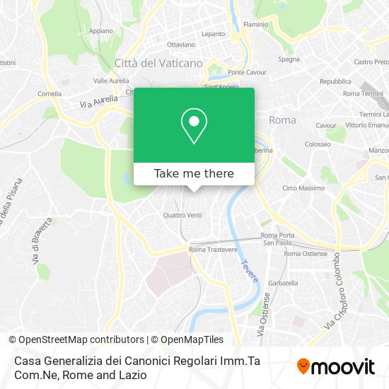 Casa Generalizia dei Canonici Regolari Imm.Ta Com.Ne map