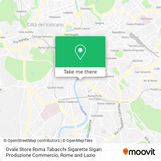 Ovale Store Roma Tabacchi Sigarette Sigari Produzione Commercio map