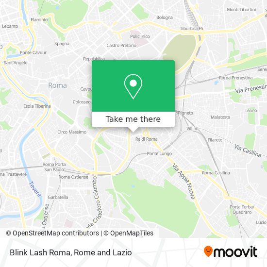 Blink Lash Roma map