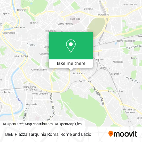 B&B Piazza Tarquinia Rome map