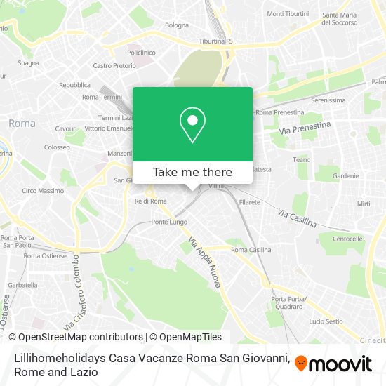 Lillihomeholidays Casa Vacanze Roma San Giovanni map