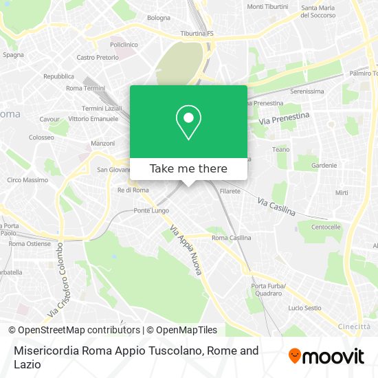 Misericordia Roma Appio Tuscolano map