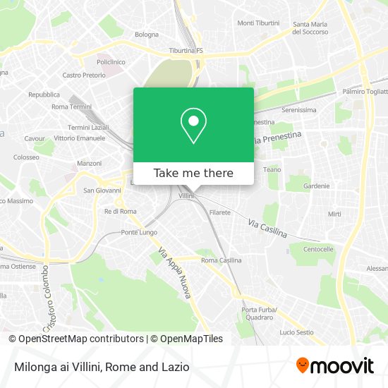 Milonga ai Villini map