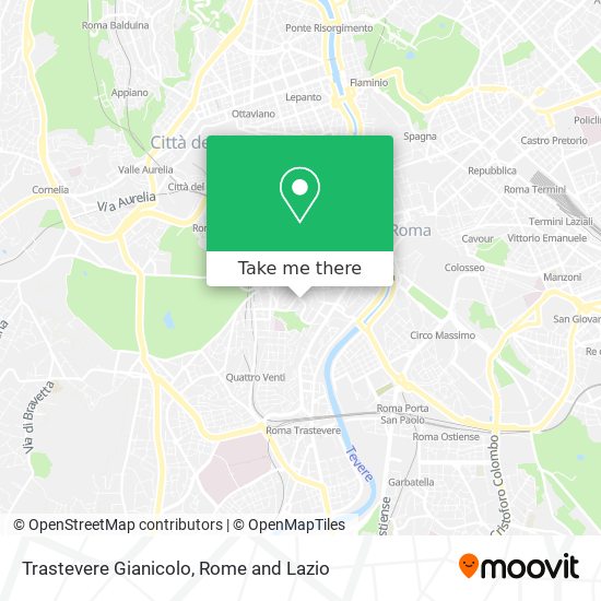 Trastevere Gianicolo map