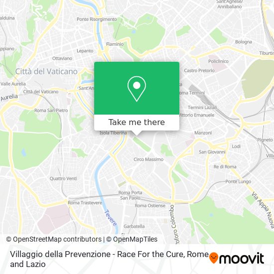 Villaggio della Prevenzione - Race For the Cure map