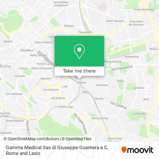 Gamma Medical Sas di Giuseppe Guantera e C map