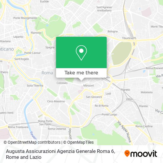 Augusta Assicurazioni Agenzia Generale Roma 6 map