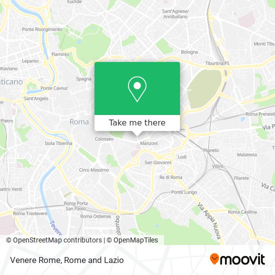 Venere Rome map