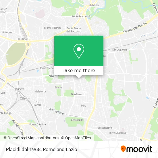 Placidi Since 1968 map