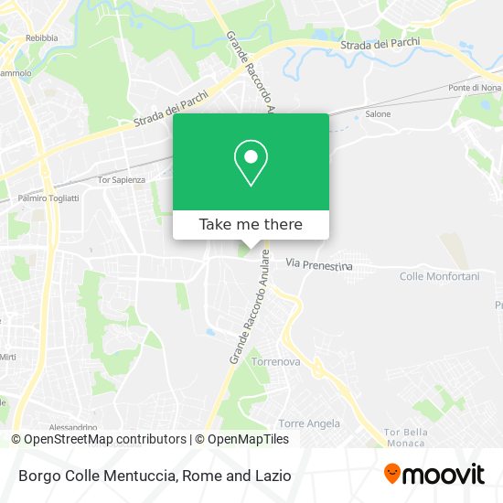 Borgo Colle Mentuccia map