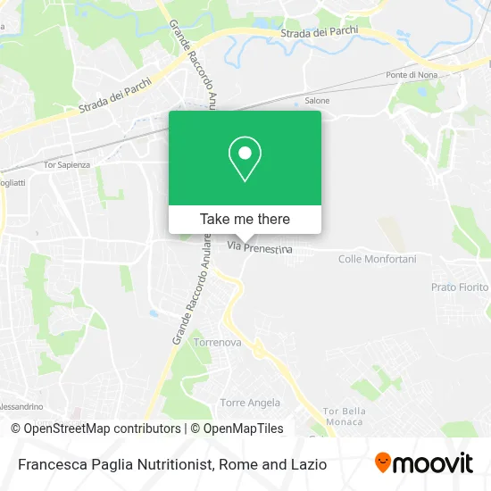 Francesca Paglia Nutritionist map