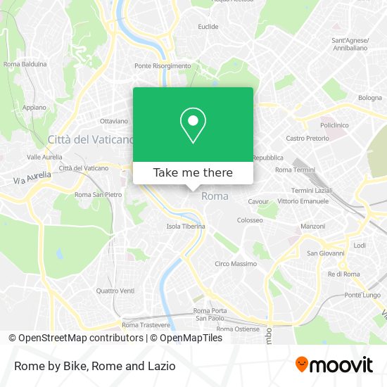 Rome by Bike map