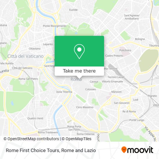 Rome First Choice Tours map
