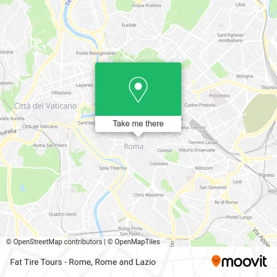 Fat Tire Tours - Rome map