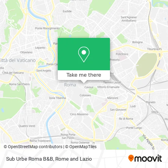 Sub Urbe Rome B&B map
