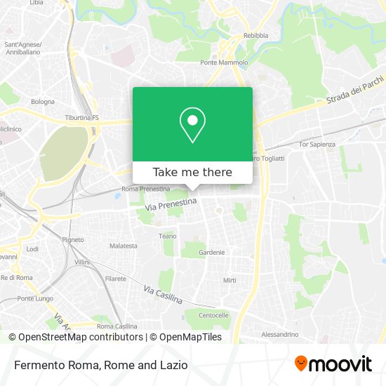 Fermento Roma map