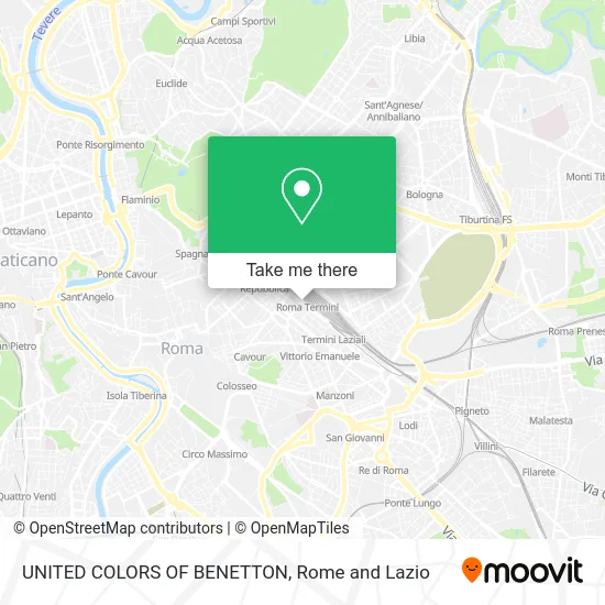 UNITED COLORS OF BENETTON map