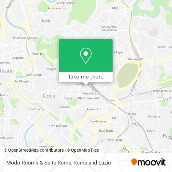 Modo Rooms & Suite Rome map