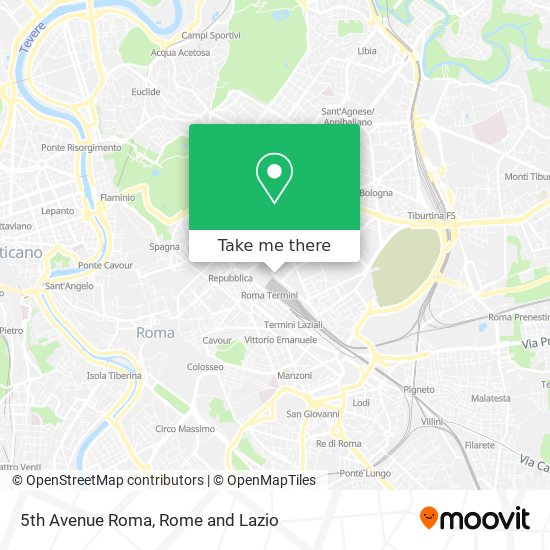 5th Avenue Roma map